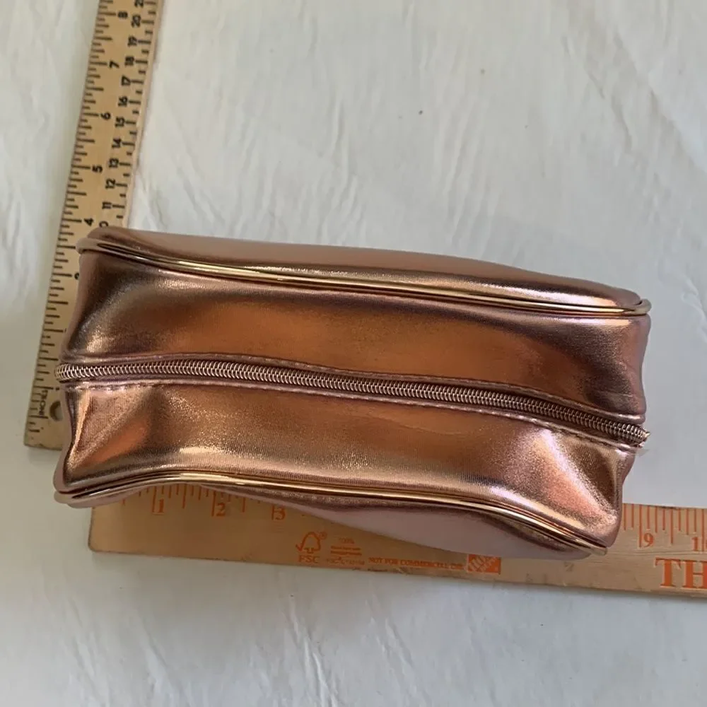 Lancôme Metallic Bronze Makeup Bag 8 X 13 Inches NEW